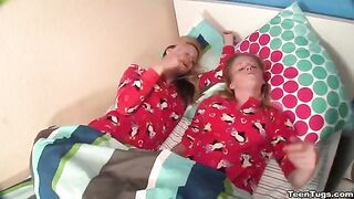 Two sisters gave the guy a master class in handjobs