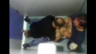 The camera left in the toilet has captured some intense action
