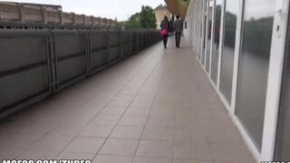 Girl was fucked at the train station for her first time