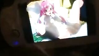 Hentai was very fond of jerking off with favorite hentai pictures