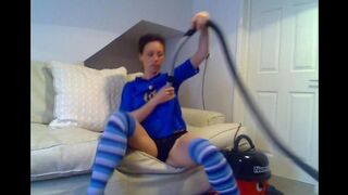 Fucked with a vacuum cleaner and reached orgasm