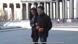 Passionate fuck after romantic dinner with a girl