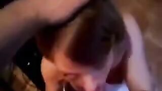 I didn't expect a cumshot on her after the blowjob