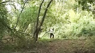 A woman was fucked by a madman in the forest
