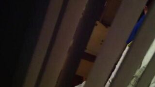 A guy shoots his neighbors having sex with a hidden camera