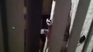 A guy shoots his neighbors having sex with a hidden camera