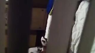 A guy shoots his neighbors having sex with a hidden camera