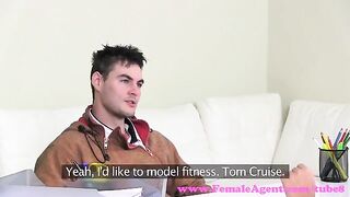 Casting couch for a blondie with a great body and an appetite for sex