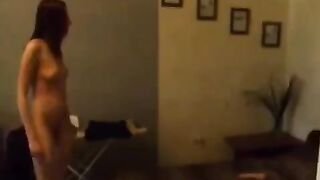 The Russian beauty knows how to please herself