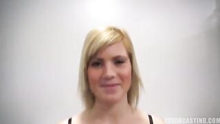 Blonde beauty fucks like a whore at a porn casting