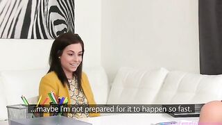 Tracy Lindsay tries lesbian sex with a casting agent in a steamy session