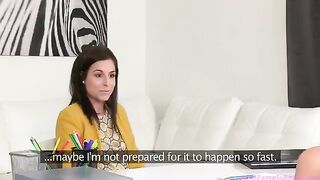 Tracy Lindsay tries lesbian sex with a casting agent in a steamy session