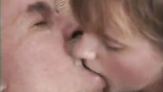 The grandfather almost tore his finger to the granddaughter, but she stuck it