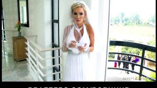 The bride had to fuck the witness while waiting for the painter