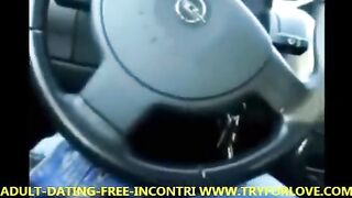 Blonde pays the taxi driver with her mouth in a steamy car encounter