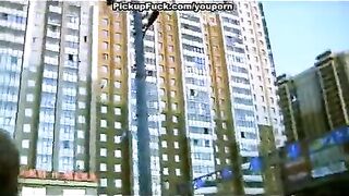 Guy picked up a blonde teen and fucked her on the street