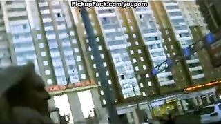 Guy picked up a blonde teen and fucked her on the street