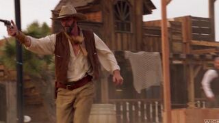 A hot girl in a cowboy suit was punished and fucked