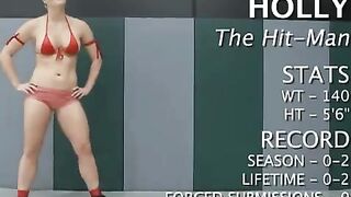 Girl has a hard time with a thick strap-on, requiring effort to move