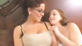 The mother is giving a lesson to her daughter about sex