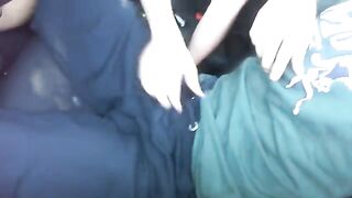 The cute girl started to suck dick right in the car