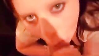 Young sluts love to swallow hot sperm during blowjobs, a steamy habit
