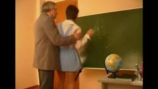 A student was seduced and fucked by her old teacher