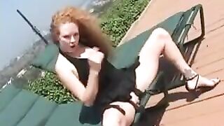 The blonde beauty gets fucked in the ass with intensity
