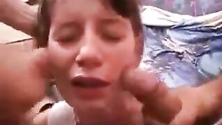 The juicy pussy of the Argentinean woman is filled with sperm