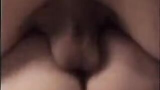 A pretty young girl got her pussy fully fucked by a huge dick