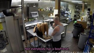 A sexy chick worked hard and wanted to relax, so she found a guy to fuck