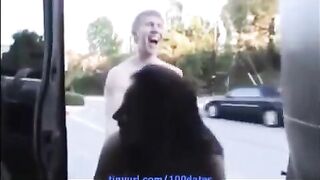 A beautiful woman has a rough sex with gestures and lust