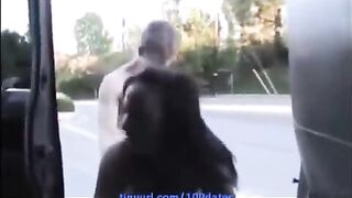A beautiful woman has a rough sex with gestures and lust