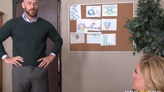 The boss hooked Cherie Deville and fucked her at work