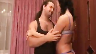 Fucked a gymnast in very interesting poses, man enjoyed it