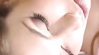 A busty woman licks the pussy of her young lover
