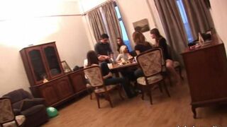 Two Russian students arranged a gangbang at a party, inviting all their friends
