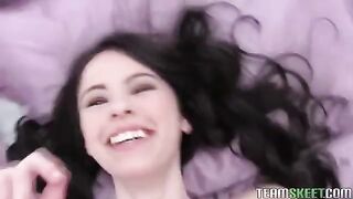 The first time experience of sex with a brunette amateur