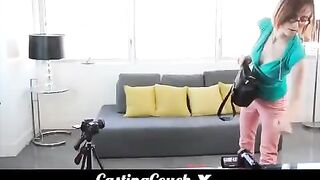 Brunette woman fucked at porn casting