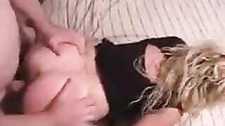 The guy fucked a beautiful point of his wife at home