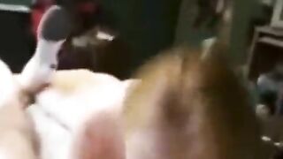 A sexual man grabbed the girl and put her on the bed