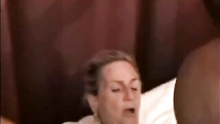 A big black man penetrated a mature woman with his cock in an intense scene