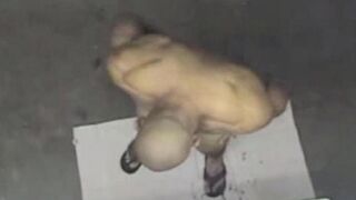 A naked man has been filmed in the shower with a hidden camera