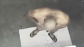 A naked man has been filmed in the shower with a hidden camera