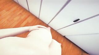 A street fighter Chun Li gets her big boobs massaged by a beautiful MILF
