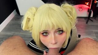 Himiko Toga gets fucked after taking an exam and sucking his cock