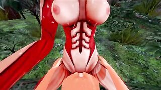 Hentai sex with Titan Annie from the Attack on Titan Halloween special