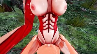 Hentai sex with Titan Annie from the Attack on Titan Halloween special