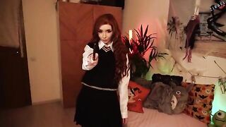 Hermione Granger gets fucked after lesson by shy but horny boy