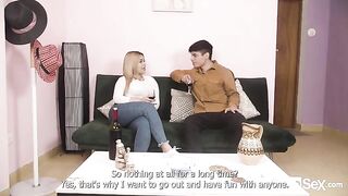 Juicy Latina Blanca gets her big boobs full of cum in a hot scene
